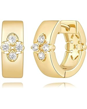 KKR 14K Gold Earrings for Women Gold Hoop Earrings for Women Hoops Earring for Womens Hoops Delic... | Amazon (US)