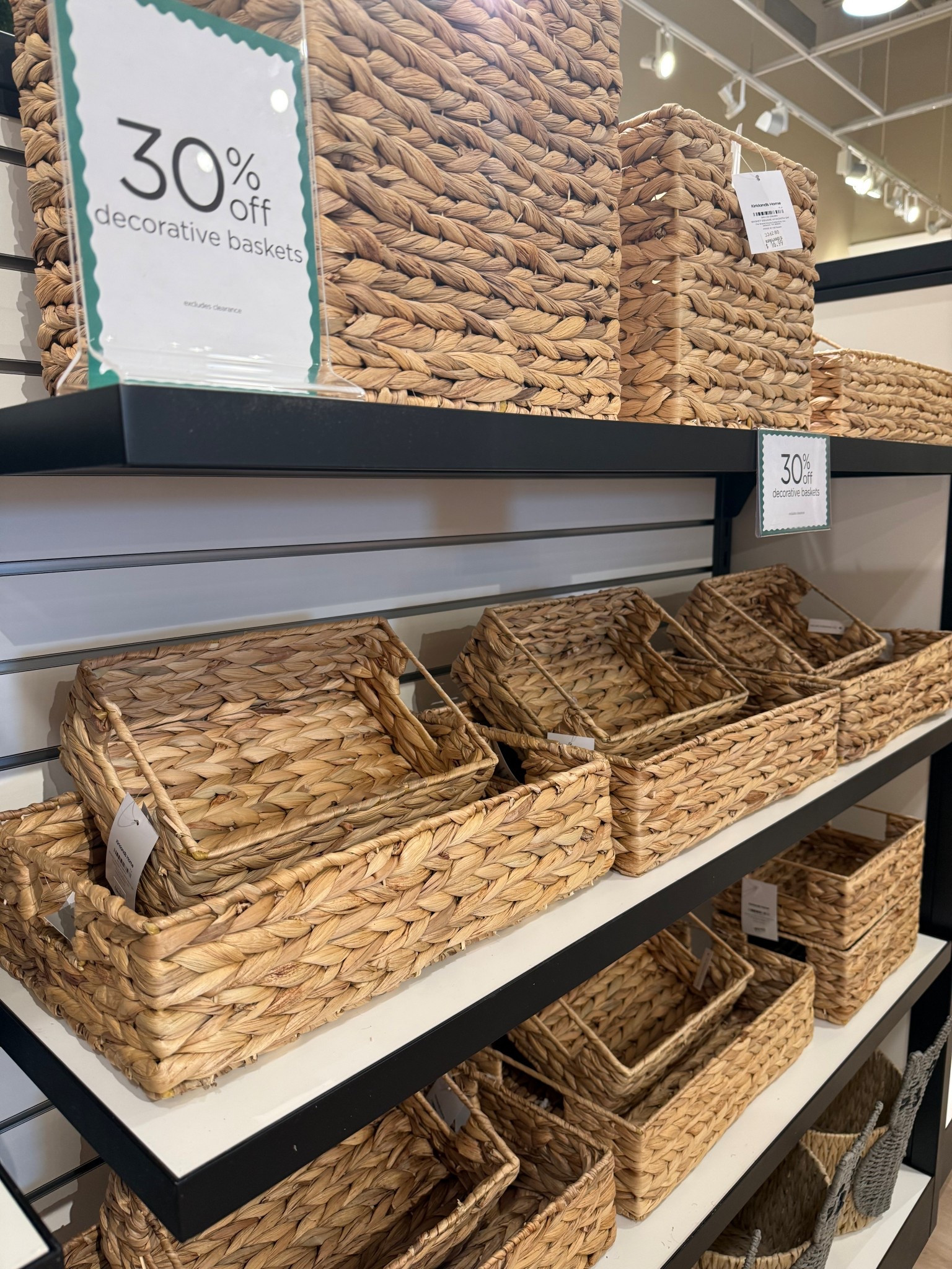 Love these various baskets! Rectangular and perfect bathrooms or entry tables! 
