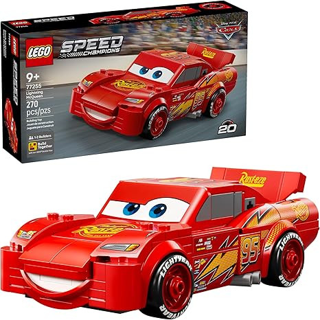 LEGO Speed Champions Lightning McQueen Toy - Disney Pixar Cars Building Blocks for Kids, Boys & G... | Amazon (US)