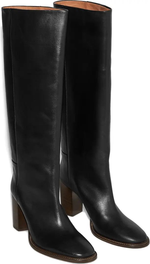 Knee High Leather Boot | Black Boot Boots | Black Shoes | Spring Outfits  | Nordstrom