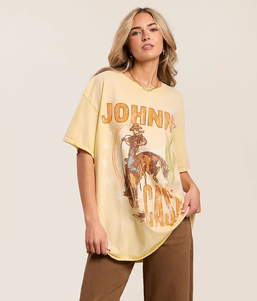 Johnny Cash Cowboy Oversized Band T-Shirt | Buckle