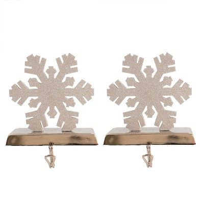 Wood Snowflake Christmas Stocking Holder 2ct - Wondershop™ | Target