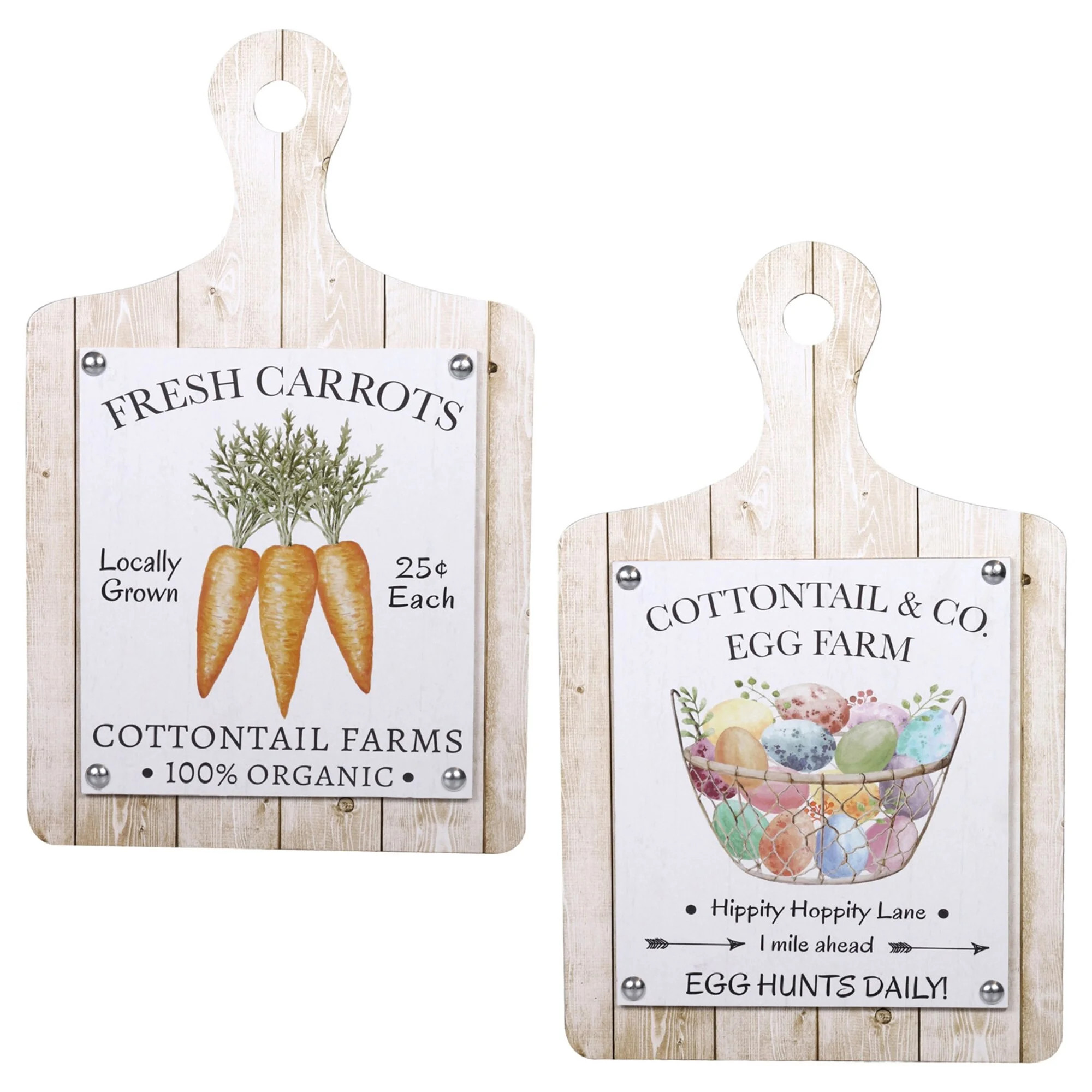 Farmhouse Easter Decor Set of 2 MDF Easter Signs, Easter Decorations, Easter Decorations for The ... | Walmart (US)