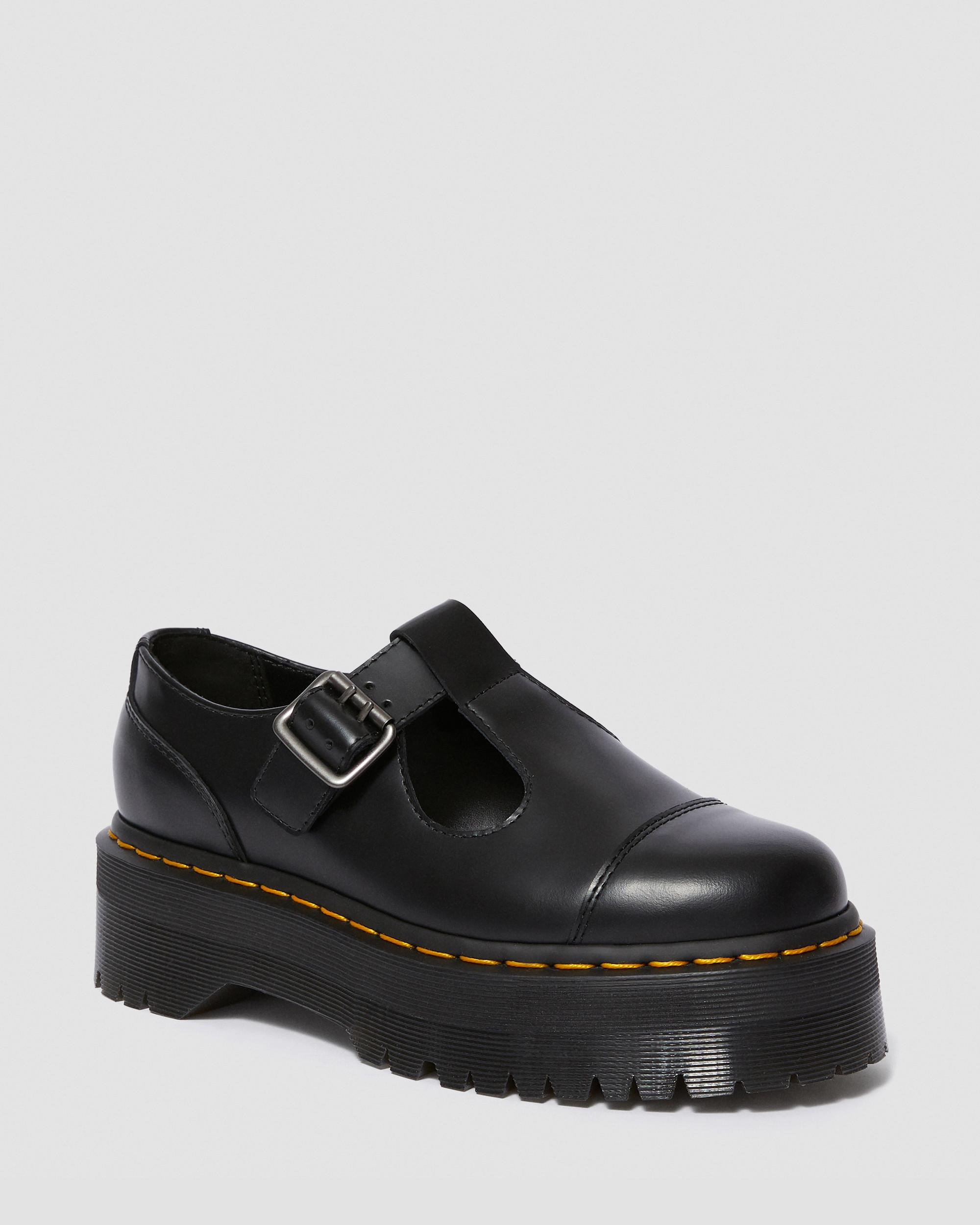 Bethan Polished Smooth Leather Platform Shoes | Dr. Martens