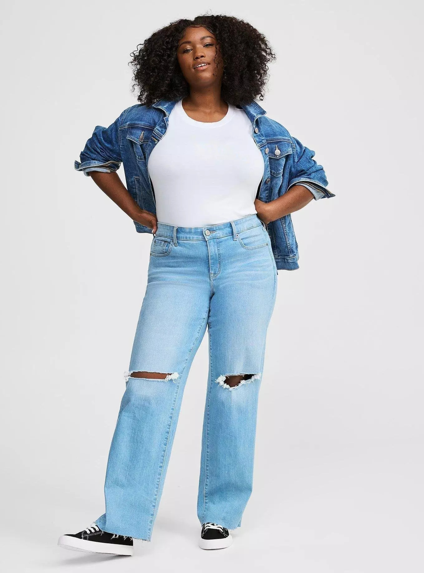 Perfect Wide Leg Vintage Stretch Mid-Rise Jean | Torrid (US & Canada)