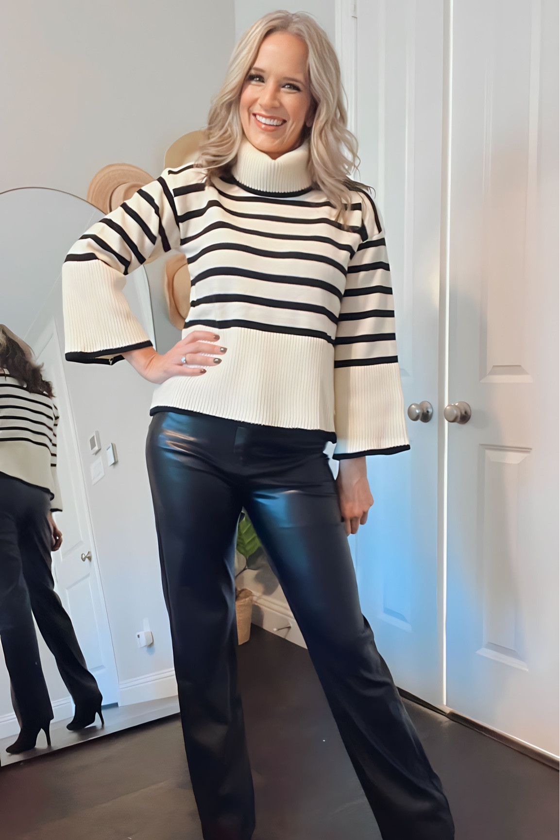 Every closet needs a striped sweater and faux leather pants!!

Over 40 fashion/ affordable style / elevated chic / effortless style / fall fashion / fall style / casual chic / style over 50/ cupshe/ pink lily/

#LTKfindsunder50 #LTKstyletip #LTKover40