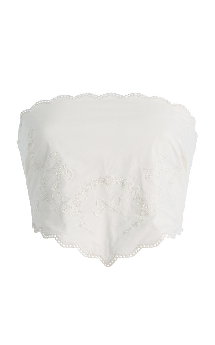 Exclusive Lois Broderie Anglaise Cotton Tie Top | Moda Operandi (Global)