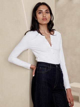 Refined Henley T-Shirt | Banana Republic (US)