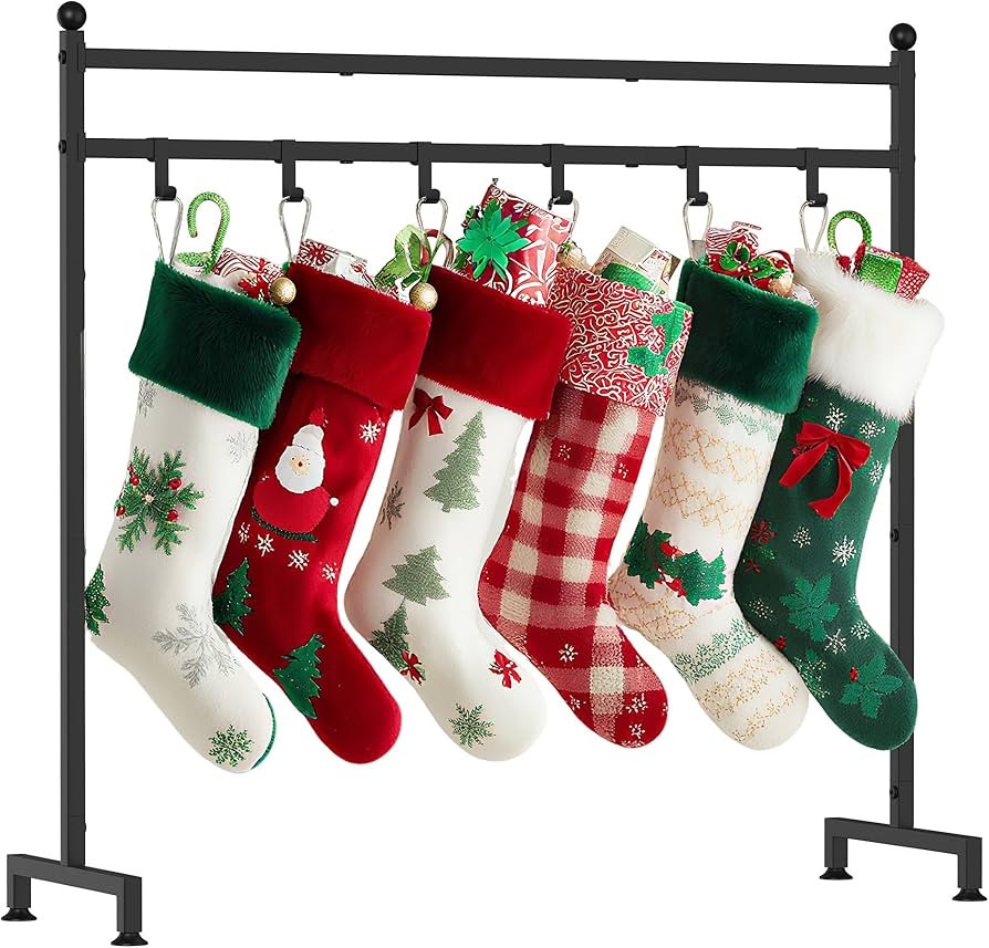 Christmas Stocking Holder Stand with 8 Hook, Heavy Duty Freestanding Christmas Stocking Stand for... | Amazon (US)