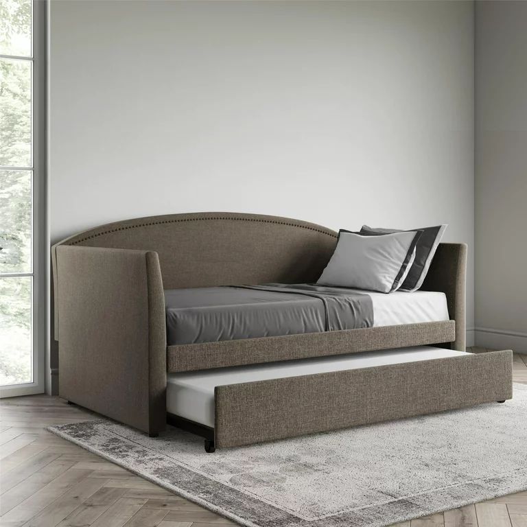 Better Homes & Gardens Grayson Daybed & Trundle, Twin Size, Gray Linen | Walmart (US)