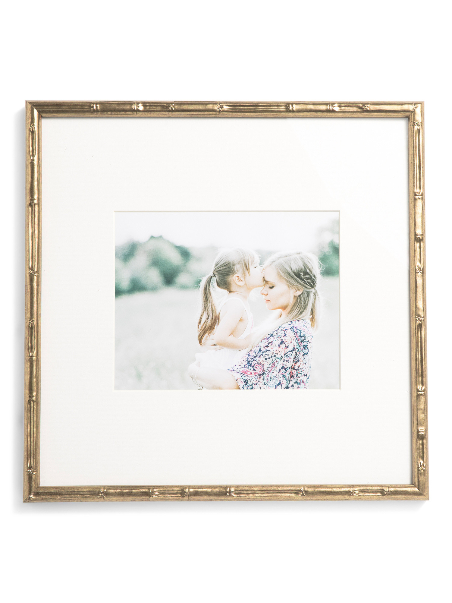 16x16 Matted To 8x10 Metallic Bamboo Wall Portrait Frame | TJ Maxx