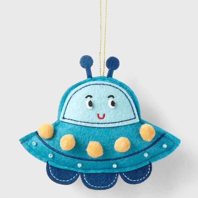 Fabric Spaceship Christmas Tree Ornament Blue - Wondershop&#8482; | Target