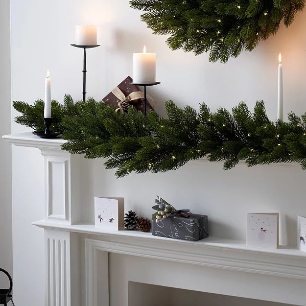 Symons Pre-lit Garland – 250cm | The White Company (UK)