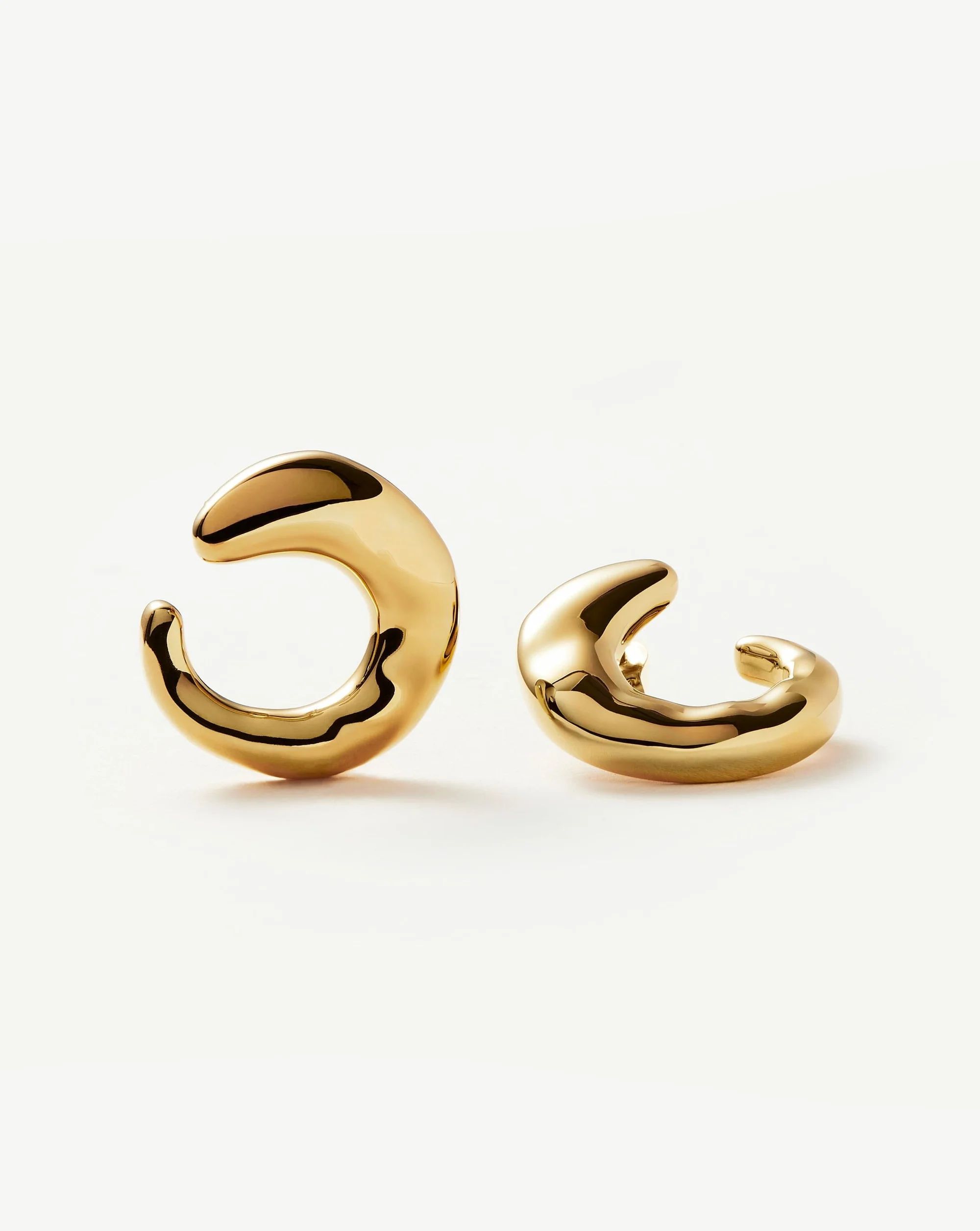 Molten Large Open Stud Earrings | 18ct Gold Plated | MIssoma UK