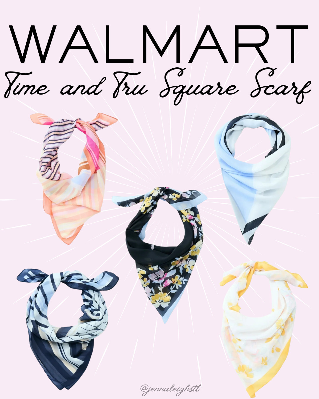 Walmart find, these Time and Tru stripe scarves are so fun. Scarves are everywhere right now and there are so many ways to style them, wear them around your neck, in your hair, or tied onto your bag for a fun pop. 

 #LTKgrwm #LTKSeasonal #LTKMidsize