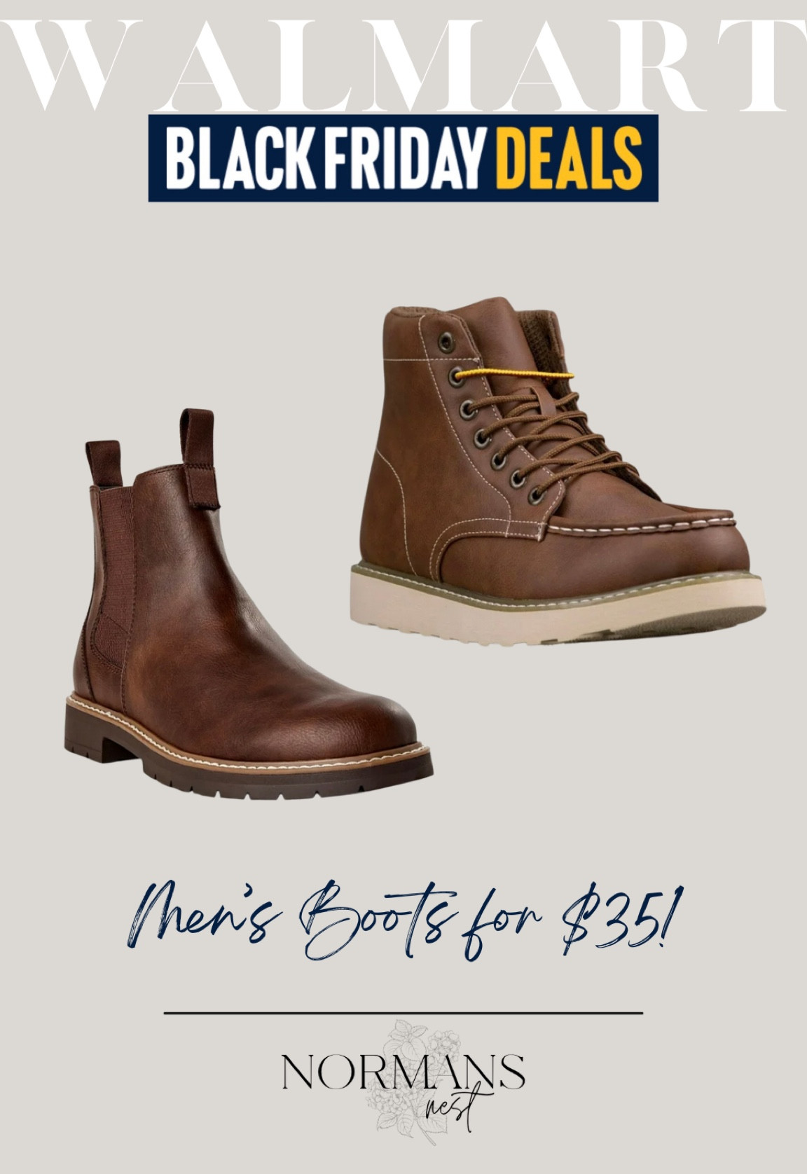 Walmart Black Friday! Some great men’s boot options for $35! These both look super nice…now which one for my husband?

#LTKGiftGuide #LTKmens #LTKsalealert