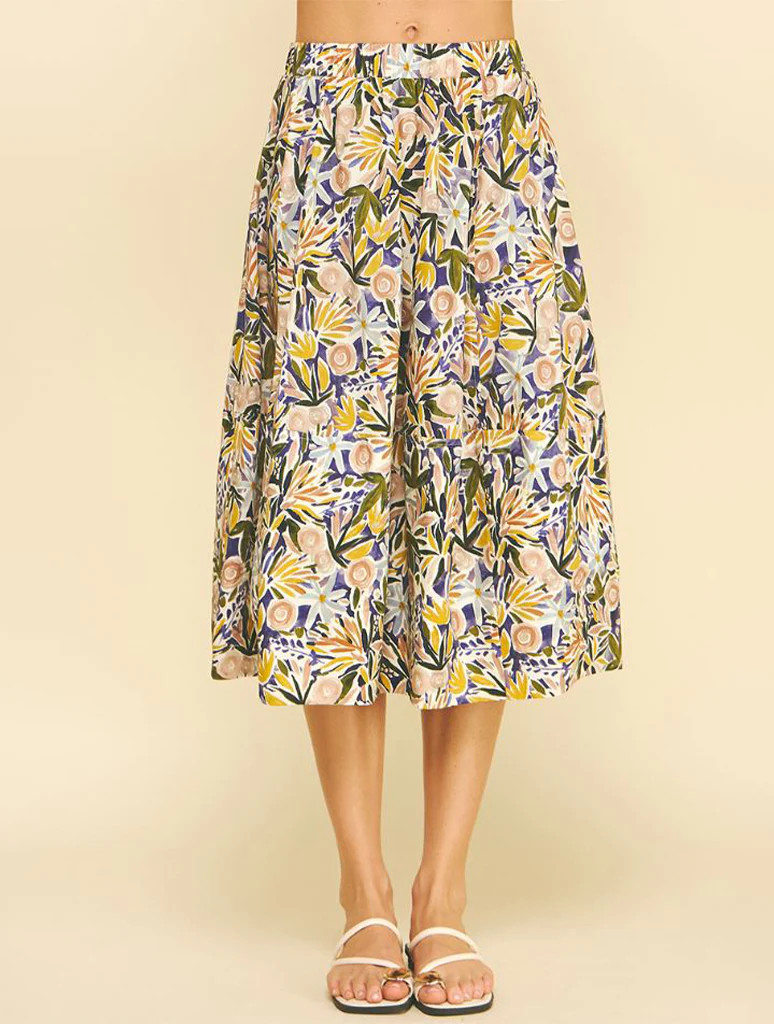 Floral Print A-Line Skirt | JAYNE