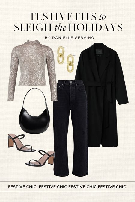 Holiday outfit ✨ Festive chic // stick to a neutral solid, and bringing some sparkle with a top or a bag 

Jewelry code: DANIELLE20 

Holiday look, holiday fashion, casual holiday, sequin top, sparkle top, festive holiday outfit

#LTKSeasonal #LTKstyletip #LTKHoliday