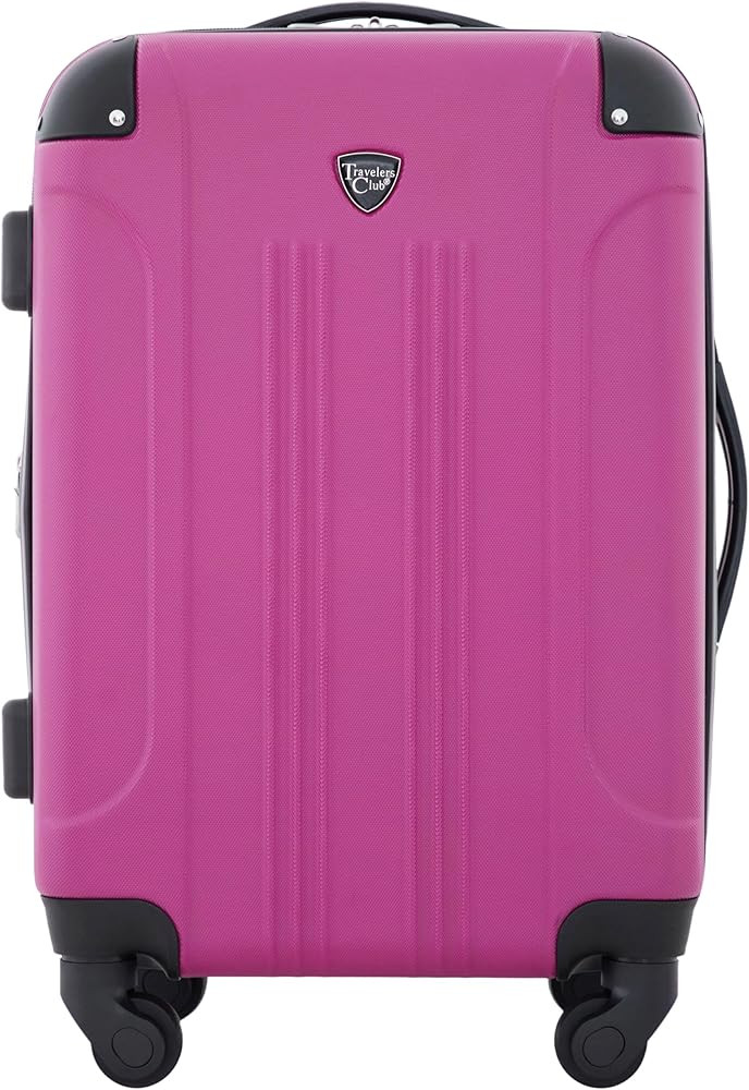 Travelers Club Chicago Hardside Expandable Spinner Luggage, Fuchsia, 22" Carry-On | Amazon (US)
