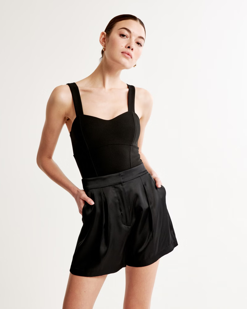 Women's High Rise Satin Short | Women's Bottoms | Abercrombie.com | Abercrombie & Fitch (US)