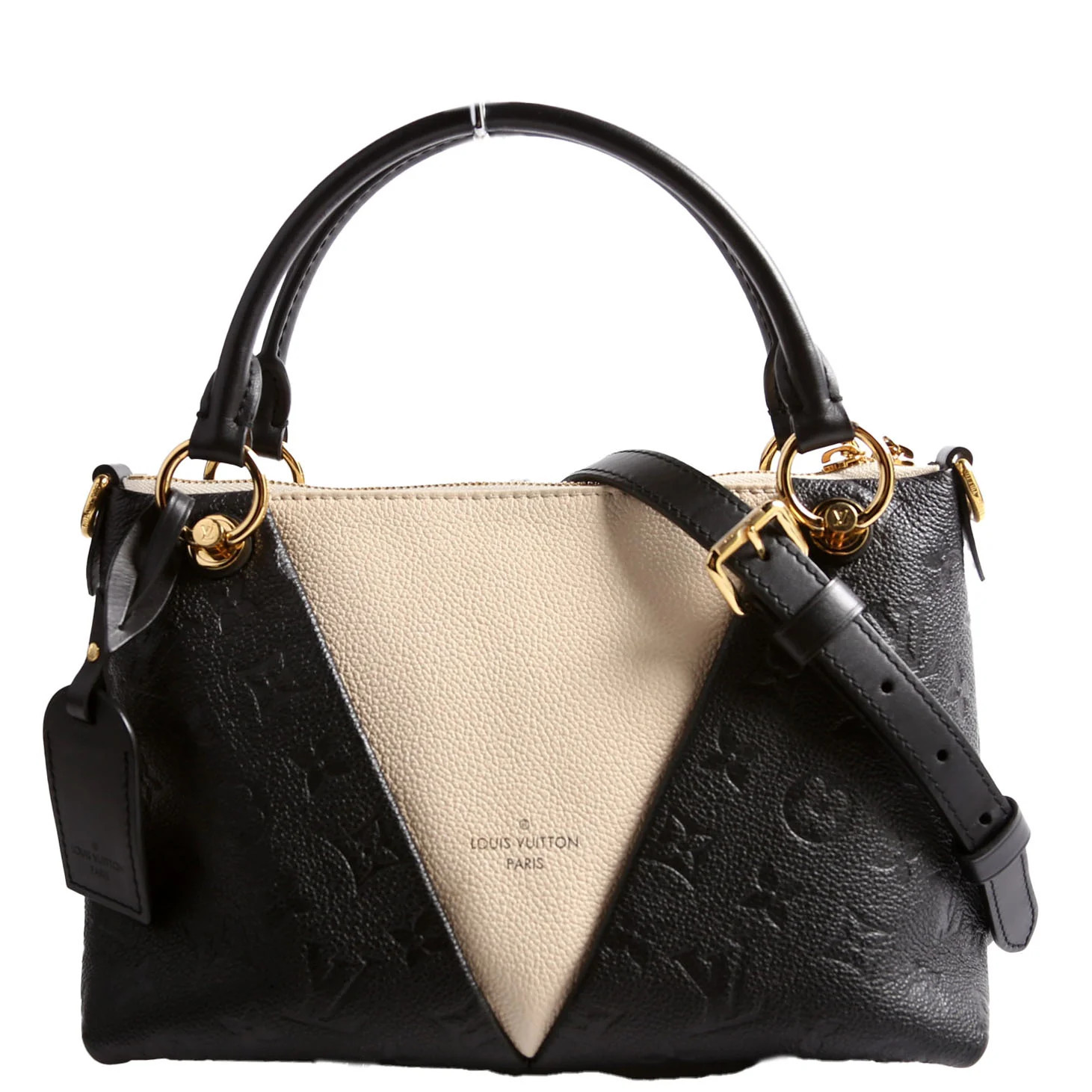 V Tote BB Empreinte Beige/Black | Keeks Designer Handbags