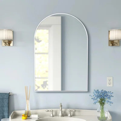 White Arched Wall Mirror, Arch Bathroom Mirror 20 X 30 Inches Wall Mounted Mirror For Bathroom, Bedroom, Entryway(20X30 Inch, White) | Wayfair North America