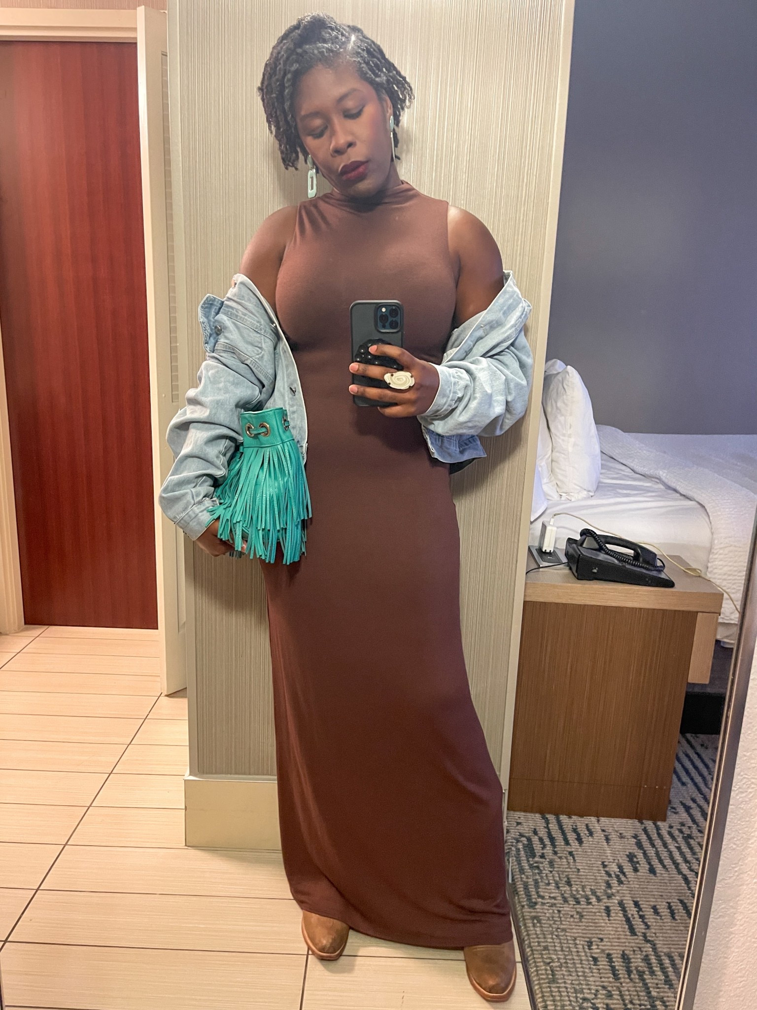 A lil bit cowgirl. 

Country western maxi dress cowboy boots boyfriend jacket turquoisee

#LTKSaleAlert #LTKFindsUnder100