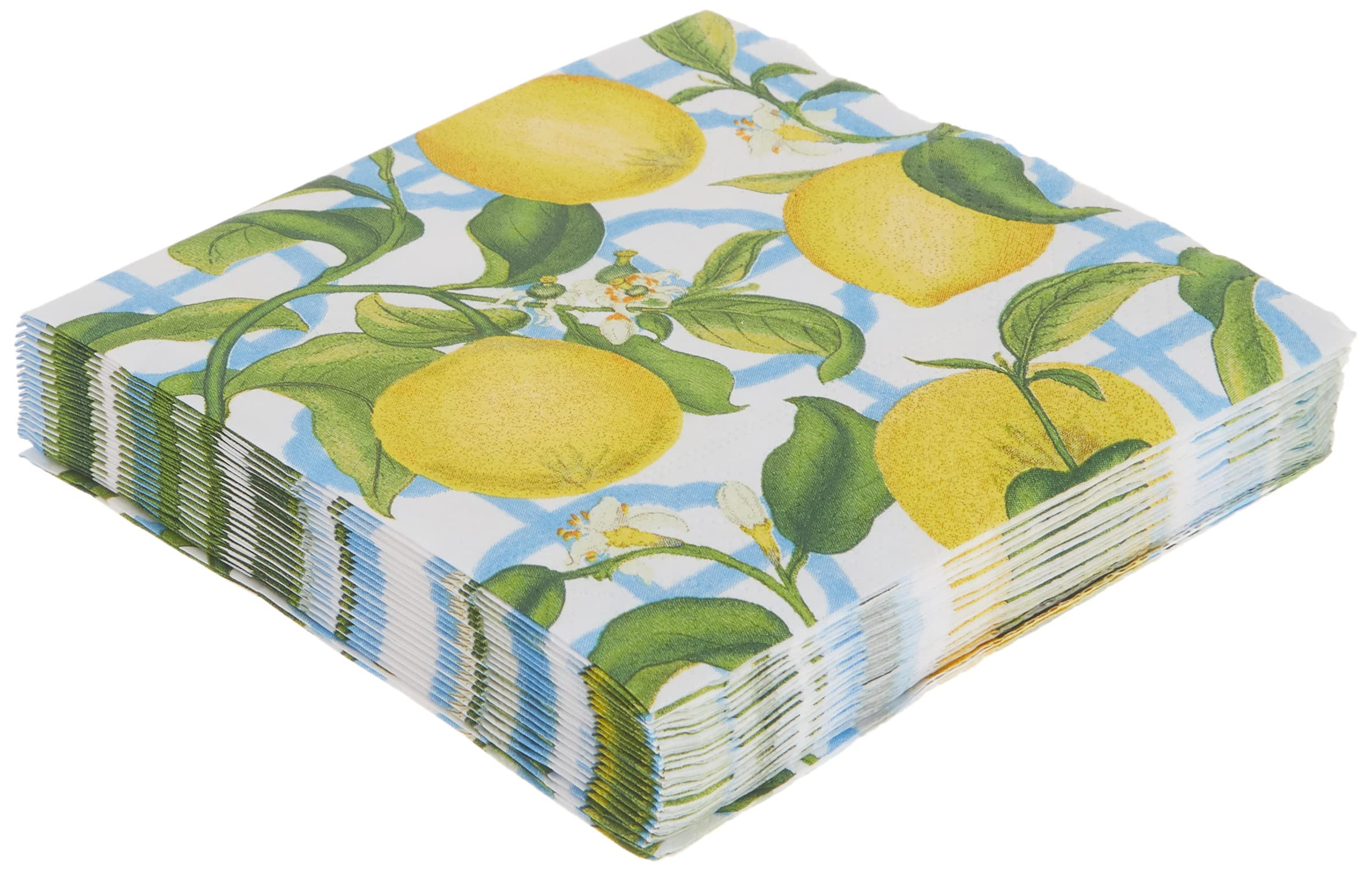 Caspari Cocktail Napkins Seville Paper Cocktail Napkins in Ivory-20 Per Package, Cocktail Napkins... | Amazon (US)