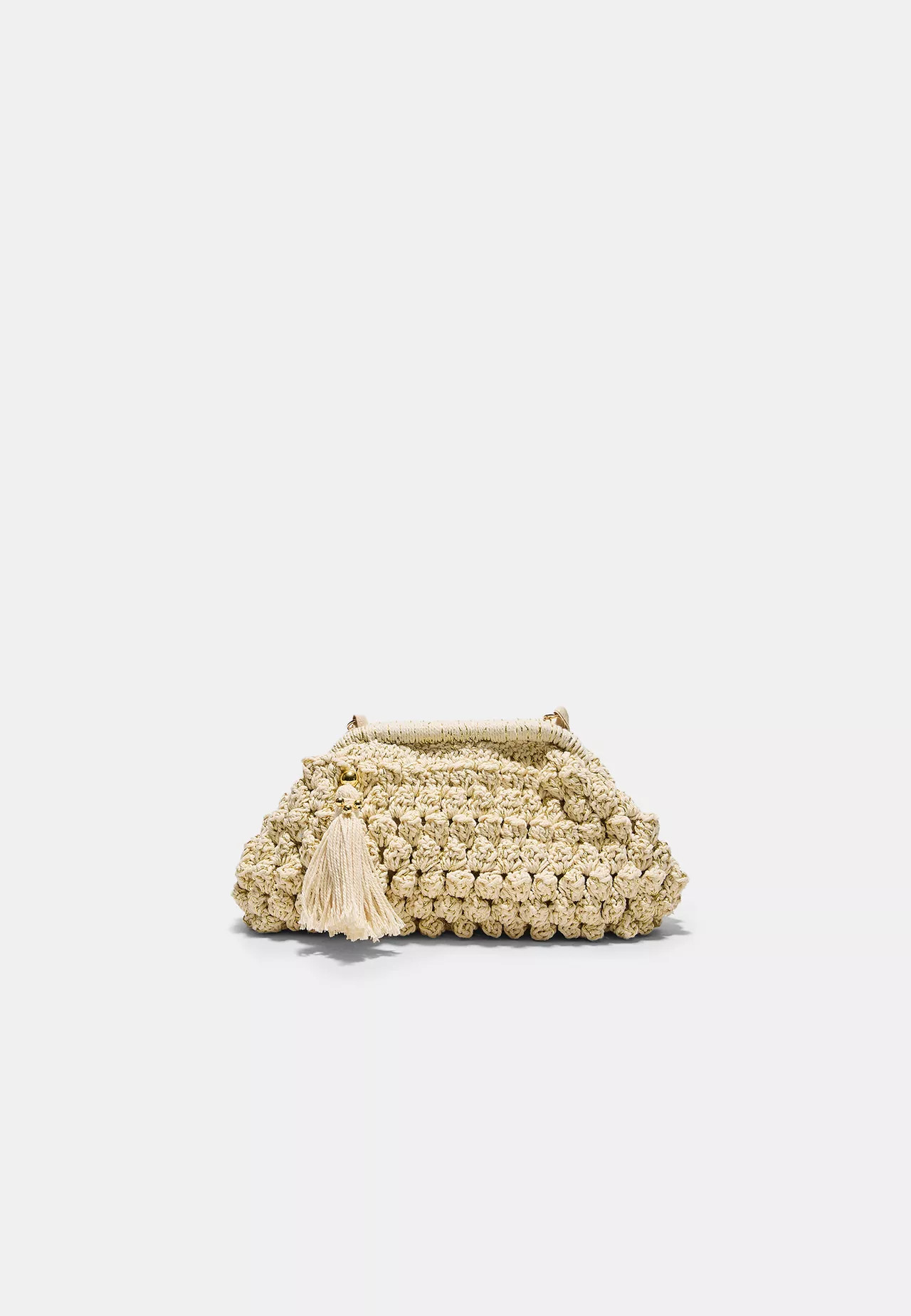 Metallic thread crochet bucket bag - Women's Bags | Stradivarius United Kingdom | Stradivarius (UK)