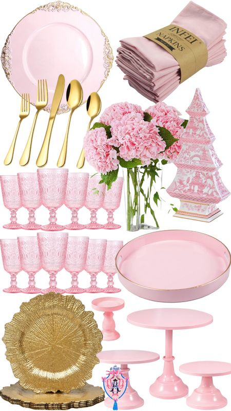 Pink and gold table setting | table scape | feminine | Valentine’s Day | home decor 

#LTKparties #LTKhome #LTKstyletip