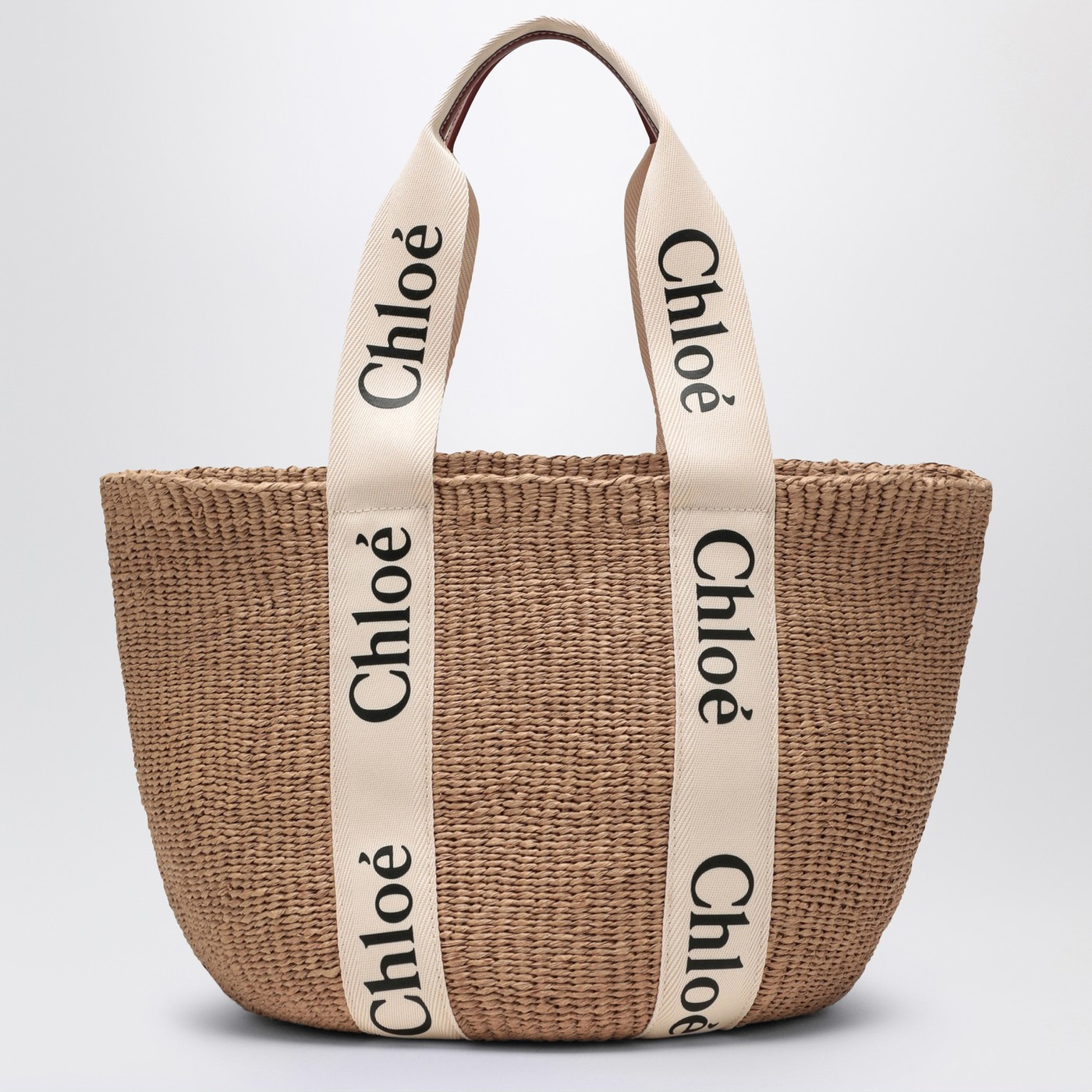 Woody large basket bag with white ribbon | The Double F