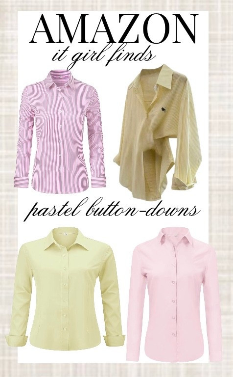 Amazon pastel button-downs 🌸 Classic, polished, and perfect for layering into a soft spring wardrobe.
#amazonfinds #ltkstyle #springbasics #preppystyle #pasteloutfits #femininefashion #amazonfashion #ltkfashion #capsulewardrobe #springstyle


#LTKootd #LTKgrwm