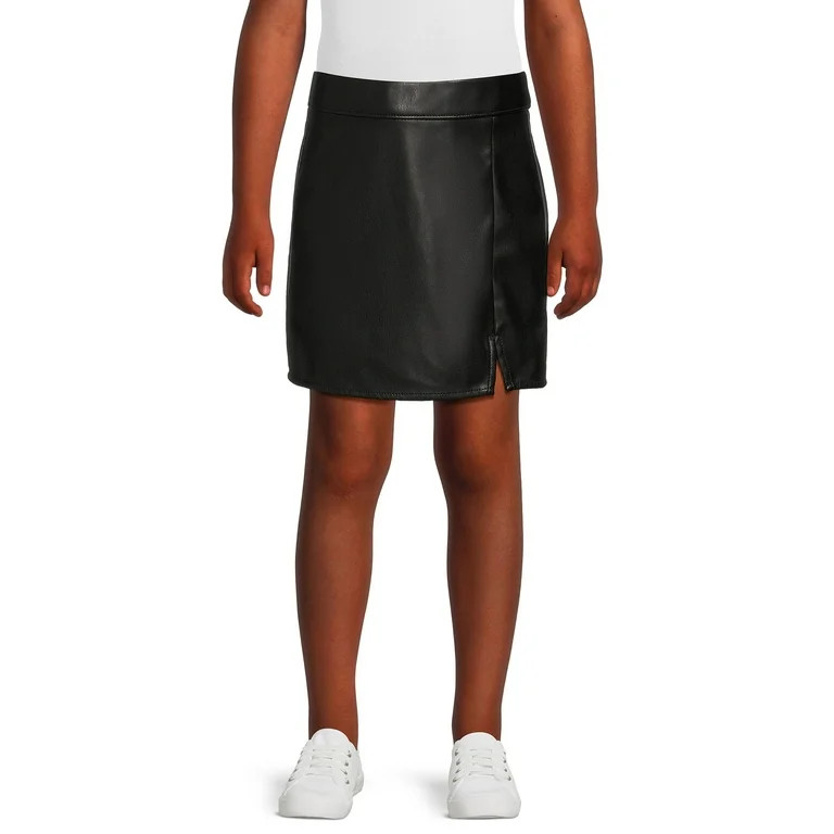 Wonder Nation Girls Pleather Skirt, Sizes 4-18 & Plus | Walmart (US)