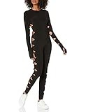Norma Kamali Women's Long Sleeve Crew Neck Alligator Catsuit, Black, XXS | Amazon (US)