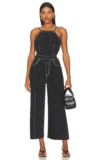 Cami Halter Jumpsuit in Black Pearl | Revolve Clothing (Global)