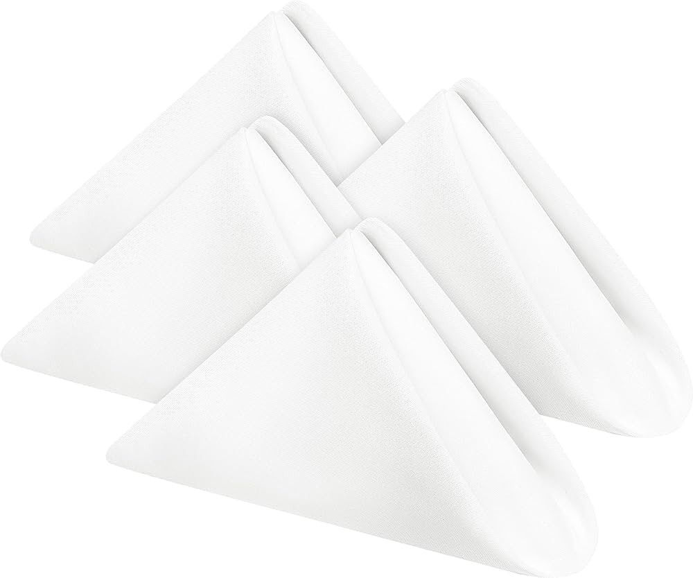Utopia Home Cloth Napkins [24 Pack, White] 17 x 17 Inches, 100% Polyester Dinner Napkins with Hem... | Amazon (CA)