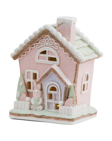 Led Gingerbread House With Bunny And Carrot | TJ Maxx