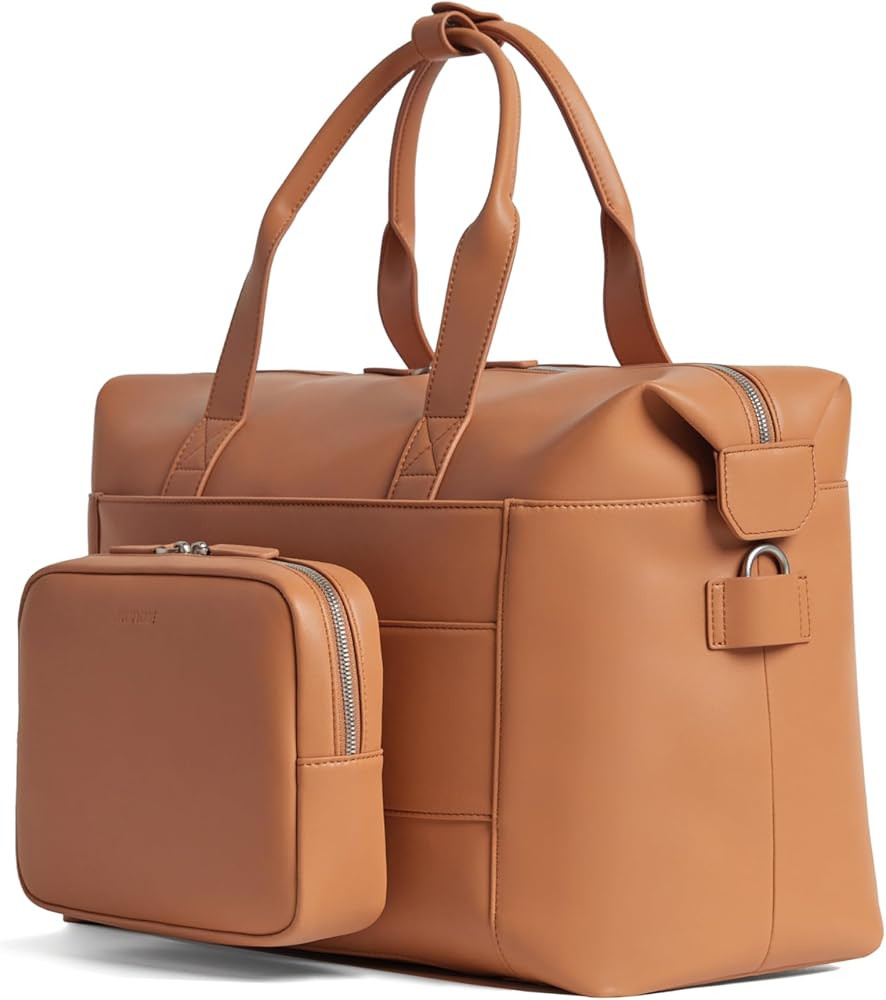 Monos Metro Duffel Vegan Leather Microfiber, Travel Duffel Bag & Weekender with Shoe Compartment,... | Amazon (US)