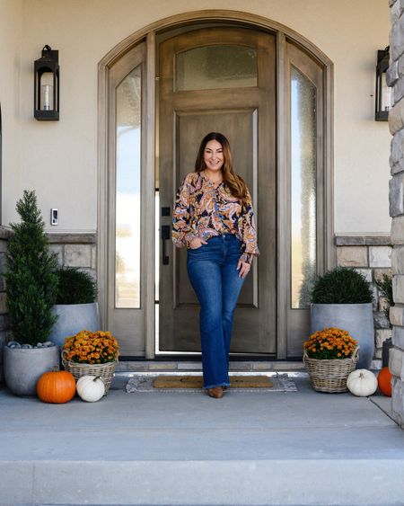 Casual Fall Outfit 

Fit tips: Blouse L, tts // Jeans 12, tts 

Fall outfit  Blouse  Jeans  Denim  Booties  Seasonal  Lunch outfit  Everyday 

#LTKmidsize #LTKSeasonal #LTKover40