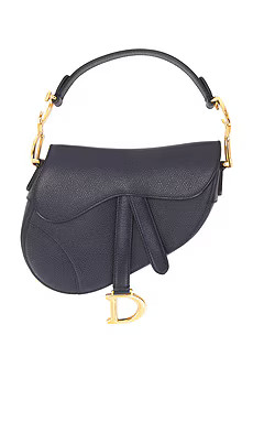 FWRD Renew Dior Mini Saddle Bag in Navy from Revolve.com | Revolve Clothing (Global)