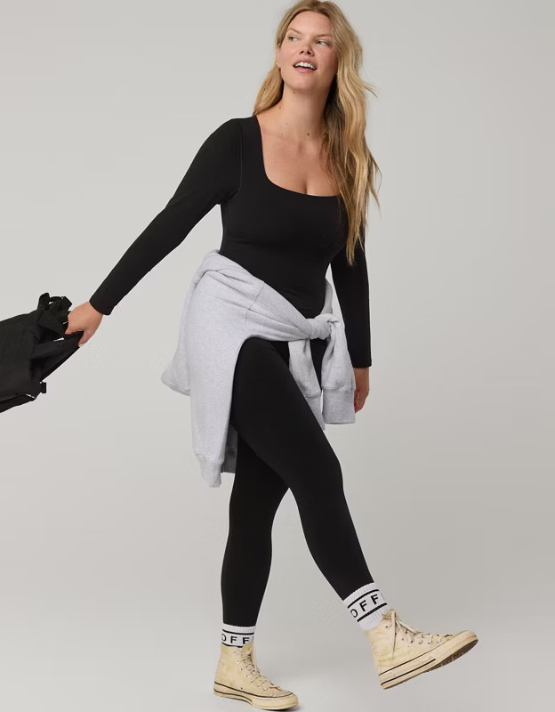 OFFLINE By Aerie Real Me Xtra Long Sleeve Legging Jumpsuit | Aerie