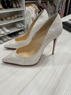 Christian Louboutin White Glitter  | eBay | eBay US