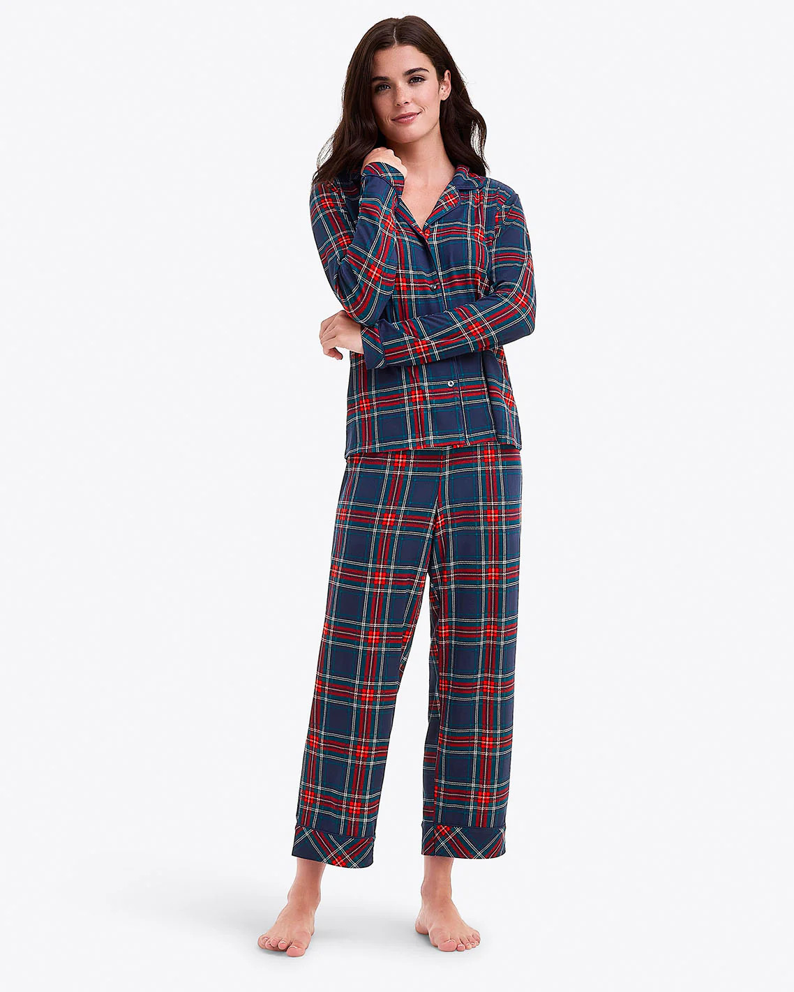 Linda Pajama Set in Georgia Plaid | Draper James (US)