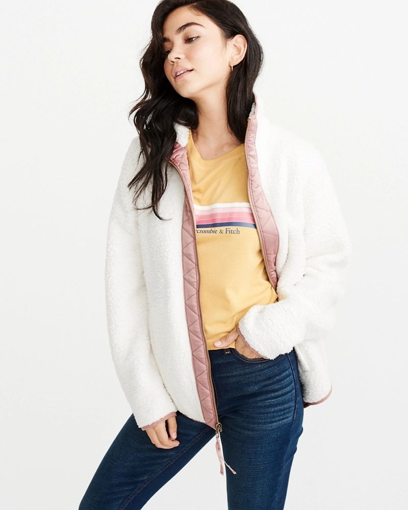 Quilted Sherpa Jacket | Abercrombie & Fitch US & UK