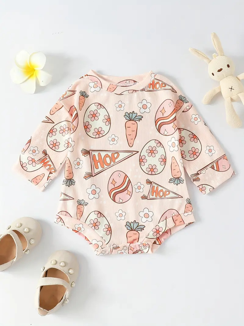Infant Baby Pit Strip Climbing Clothes Easter Cartoon Print - Temu | Temu Affiliate Program
