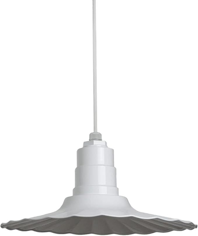 Steel Lighting Co. Eagle Rock Pendant | Ceiling Mounted Light | 16 inch Radial Wave | White Cord ... | Amazon (US)