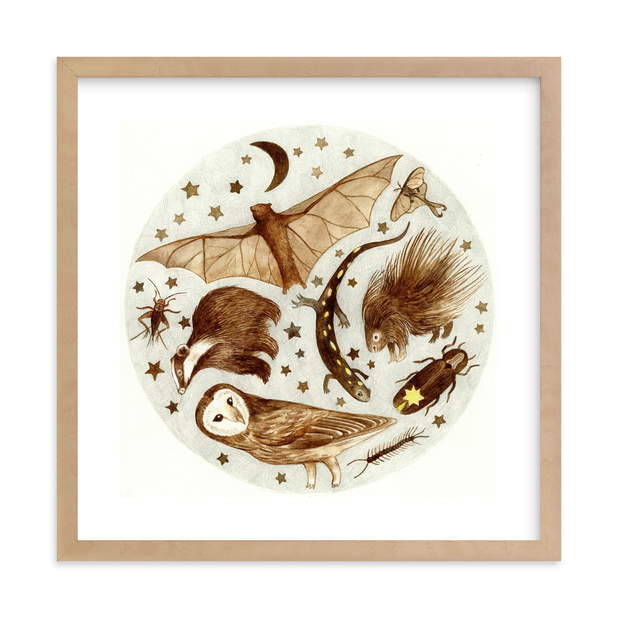 "Nocturnals" - Painting Limited Edition Art Print by Eve Schultz. | Minted