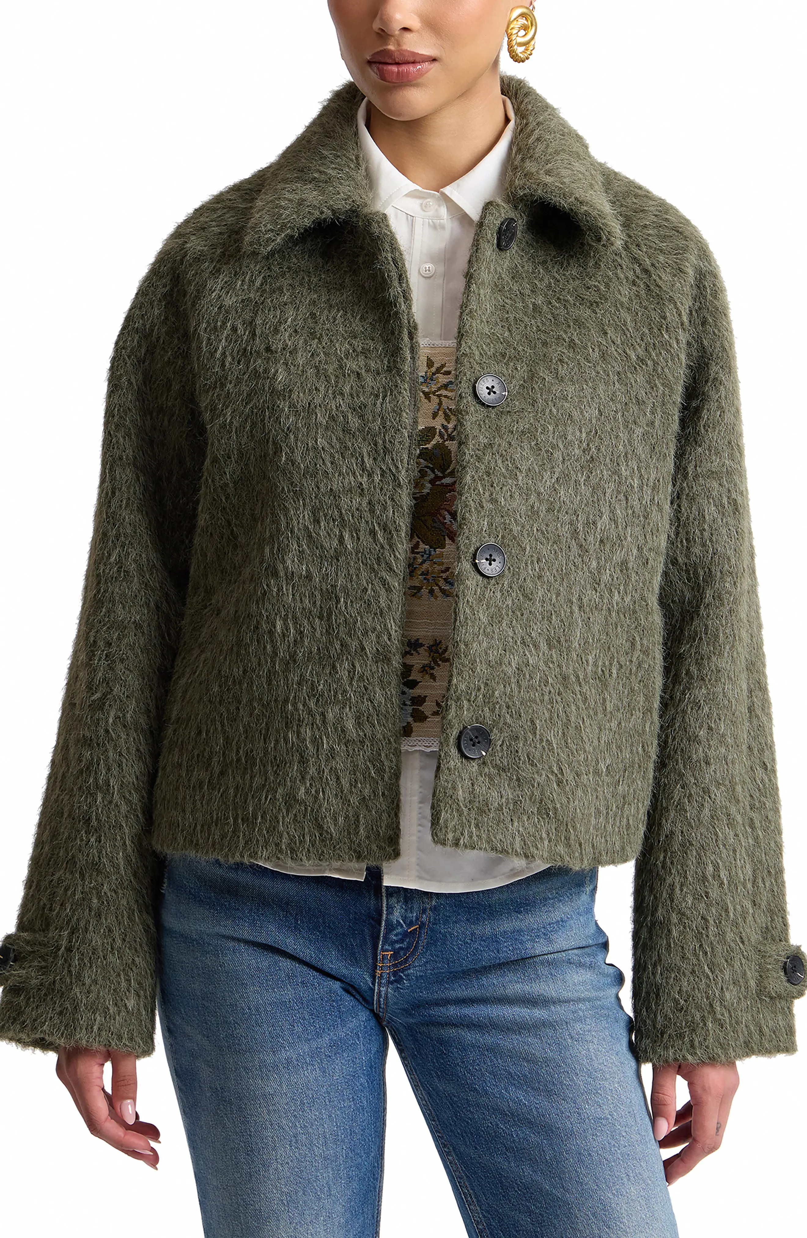 Crop Woolly Jacket (Women) | Nordstrom | Nordstrom