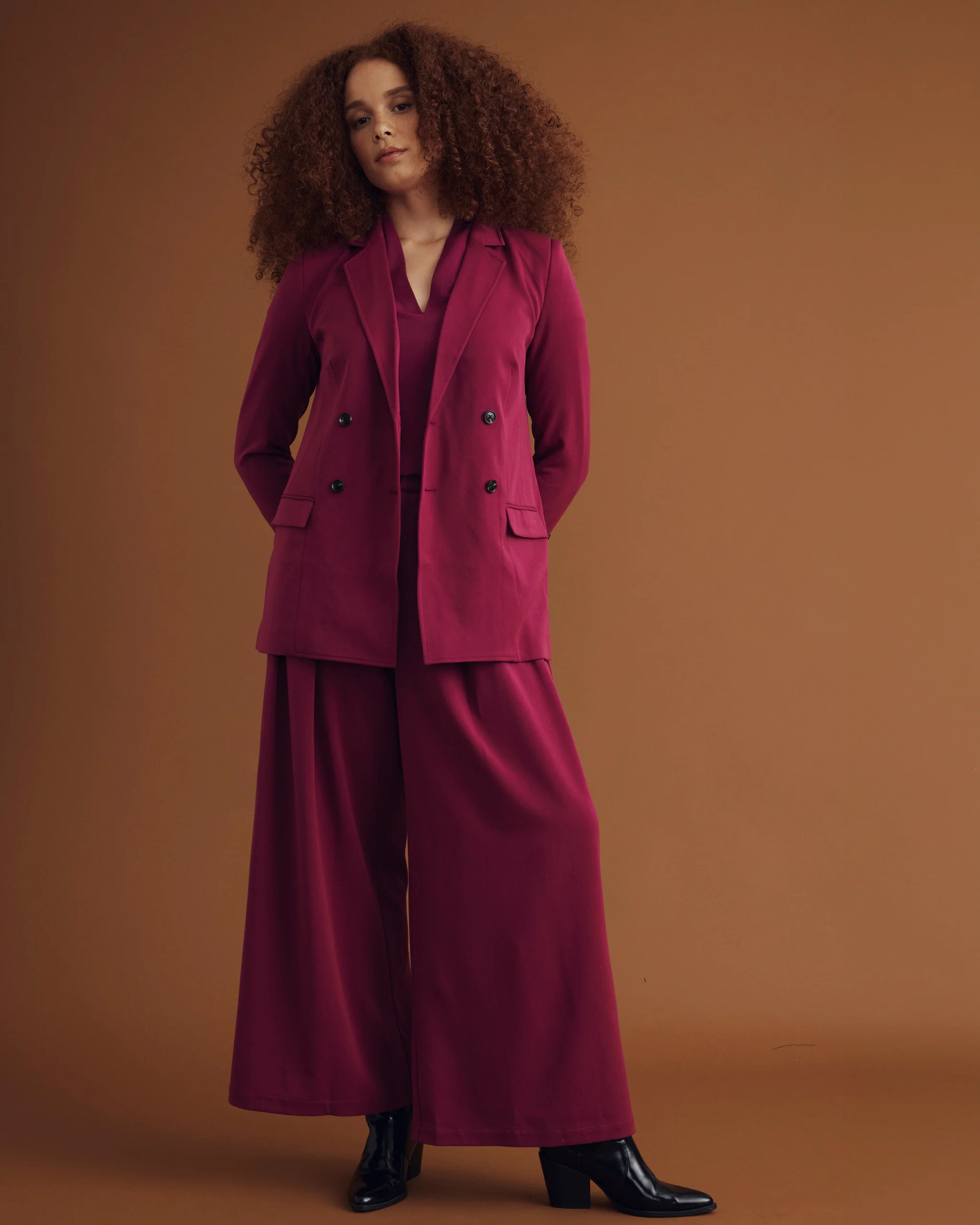 All Day Warren Double Breasted BlazerGoji Berry$2984 interest-free payments or as low as $27/mo w... | Universal Standard