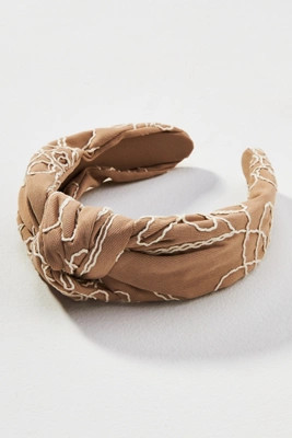 Everly Embroidered Knot Headband | Anthropologie (US)
